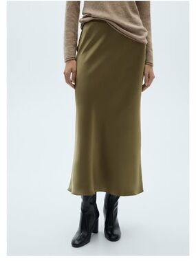 Mango Satin Long Skirt